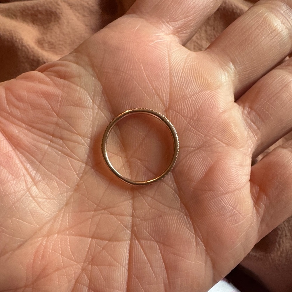 Rose Gold Stackable Diamond Ring. - image 2